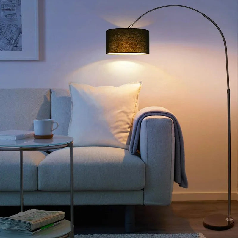 New Adjustable Height Remote Control LED Floor Lamp for Home Decor with Marble Base