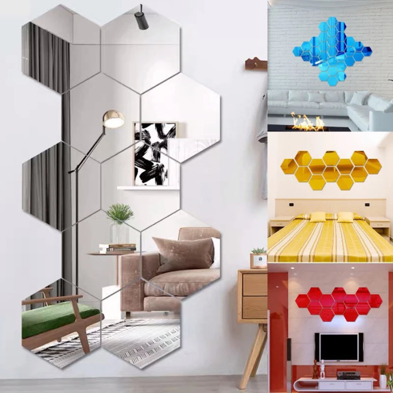 3D Mirror Wall Stickers Home Decor Art Wall Decor