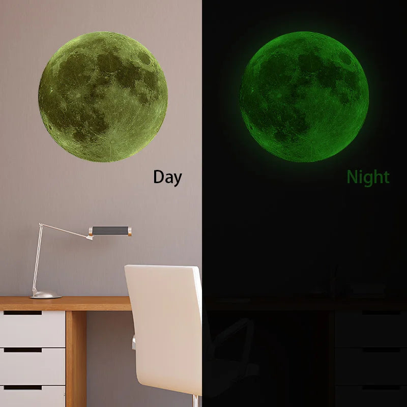 3D Luminous Planets Glow In The Dark Wall Stickers Home Decor