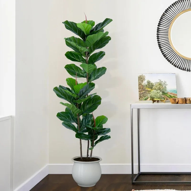 Artificial Big Leaves Fig Tree Realistic Fake Plants for Indoor Home Decor