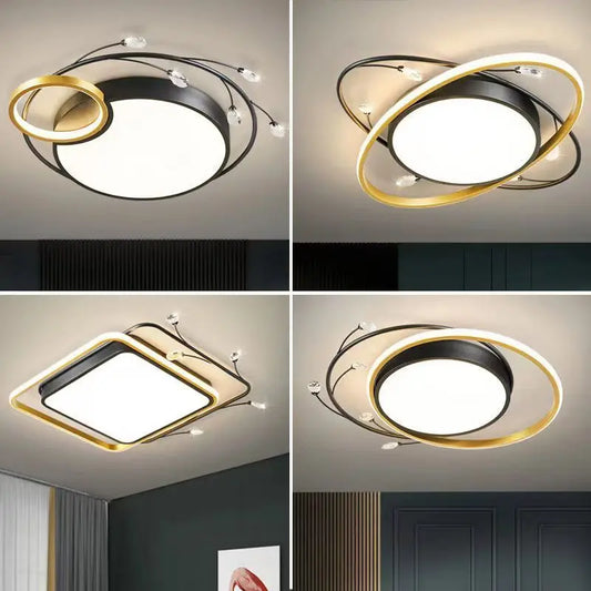 Modern Simple Crystal Round Ceiling Lamp