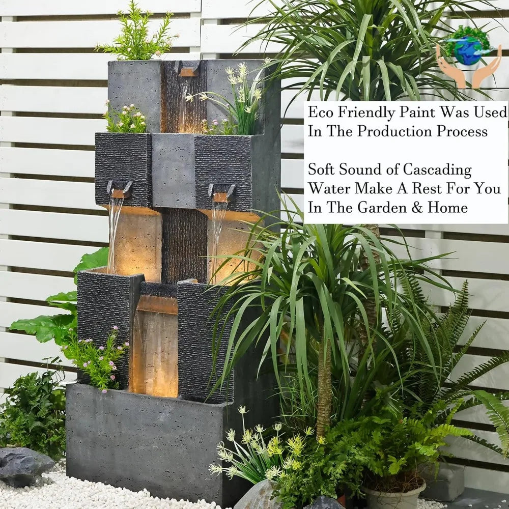 Outdoor Water Fountains for Garden, Backyard, Porch and Home Art Decor