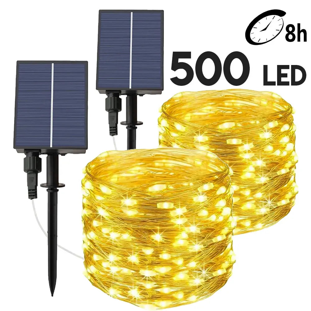 Solar Powered LED Outdoor Fairy Lights Waterproof