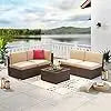 Outdoor rattan sofa set