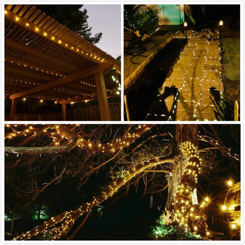 Solar Powered Outdoor String Lights Copper Wire Light