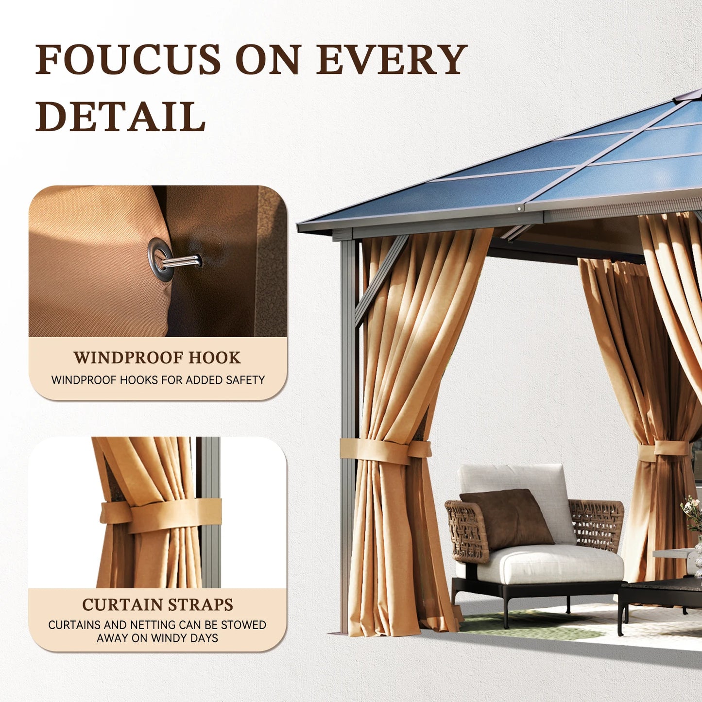 Aluminum Outdoor Umbrella for Backyard Use