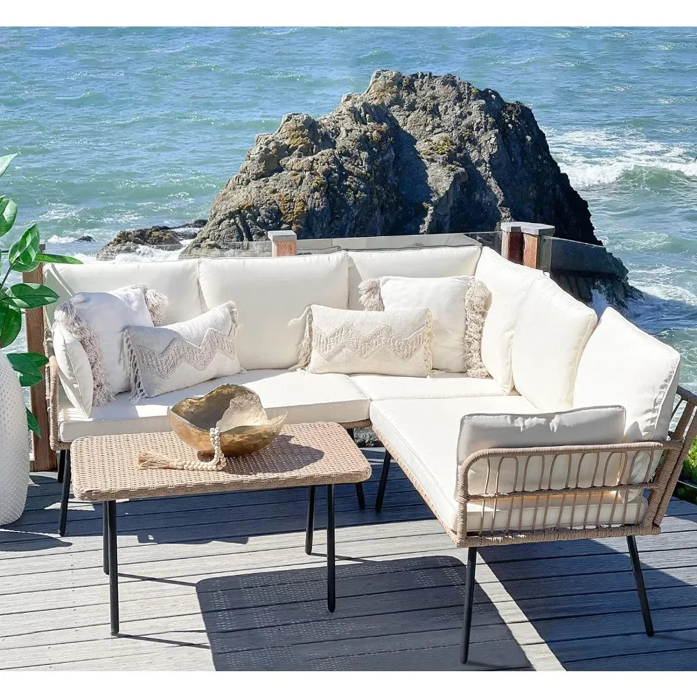 Outdoor Wicker Woven Patio Sofa Furniture Set