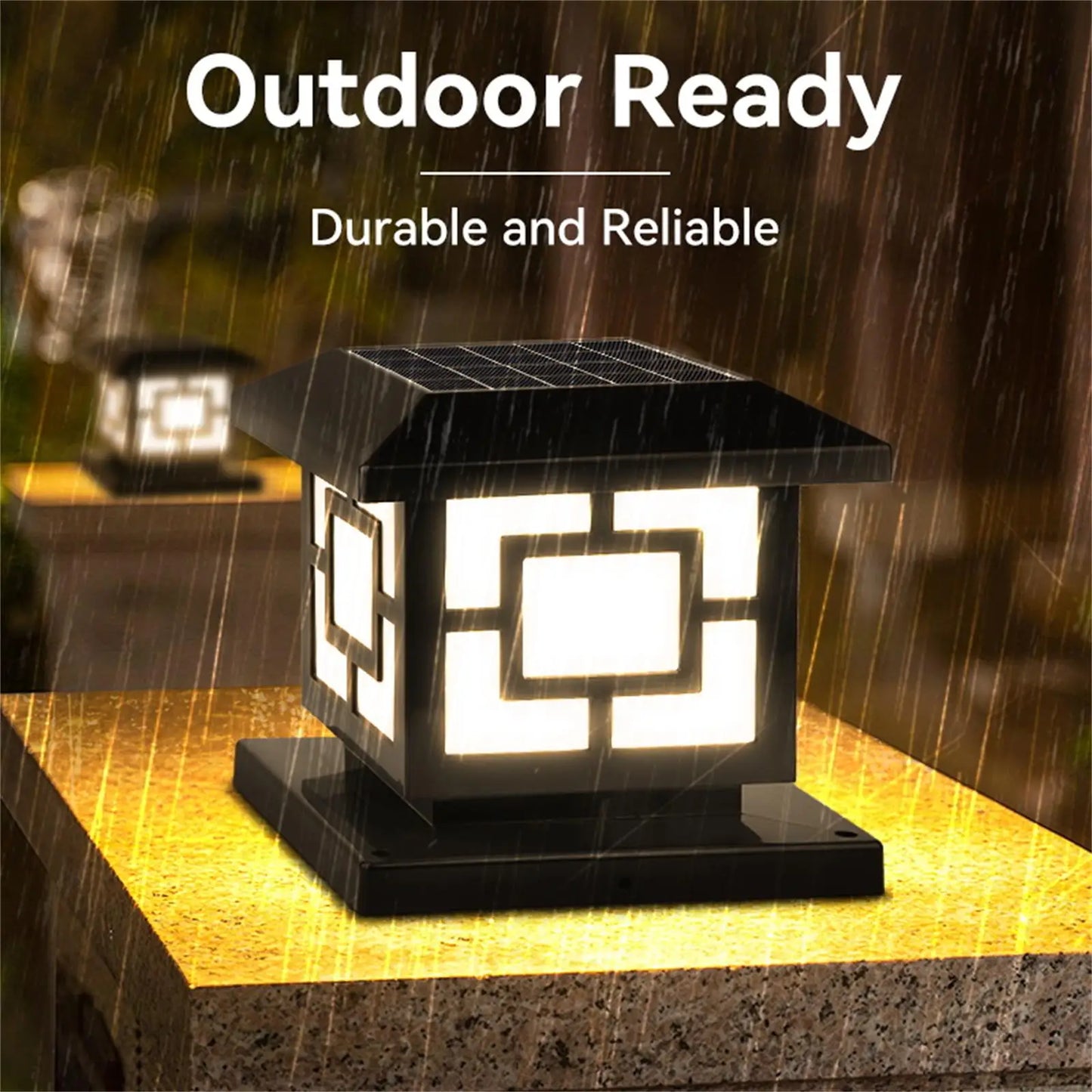 Solar Powered LED Outdoor Light Timer Waterproof Outdoor Decor