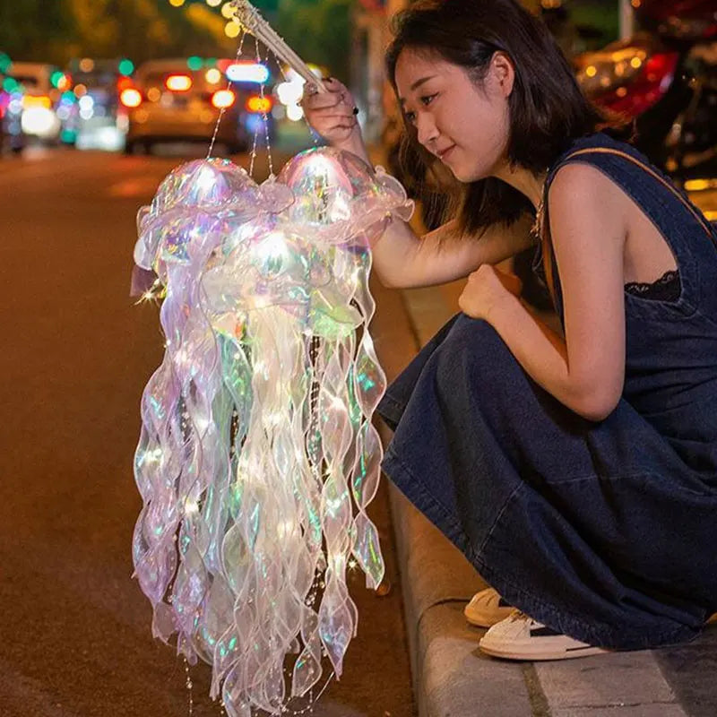 Jellyfish Night Light Portable Flower Lamp