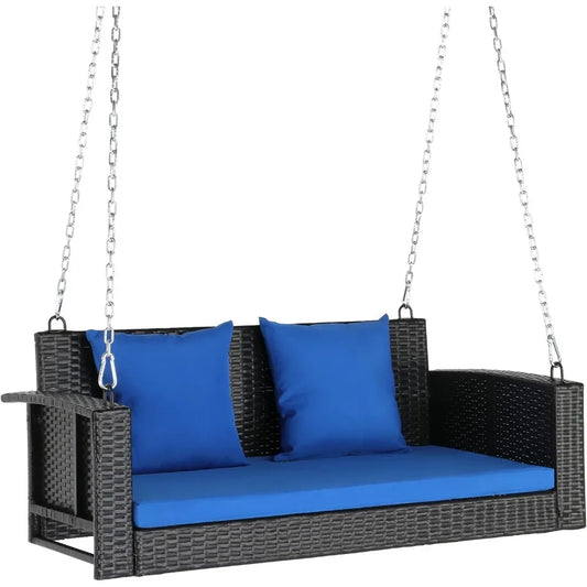 Durable Bamboo Hanging Porch Swing for Garden and Patio