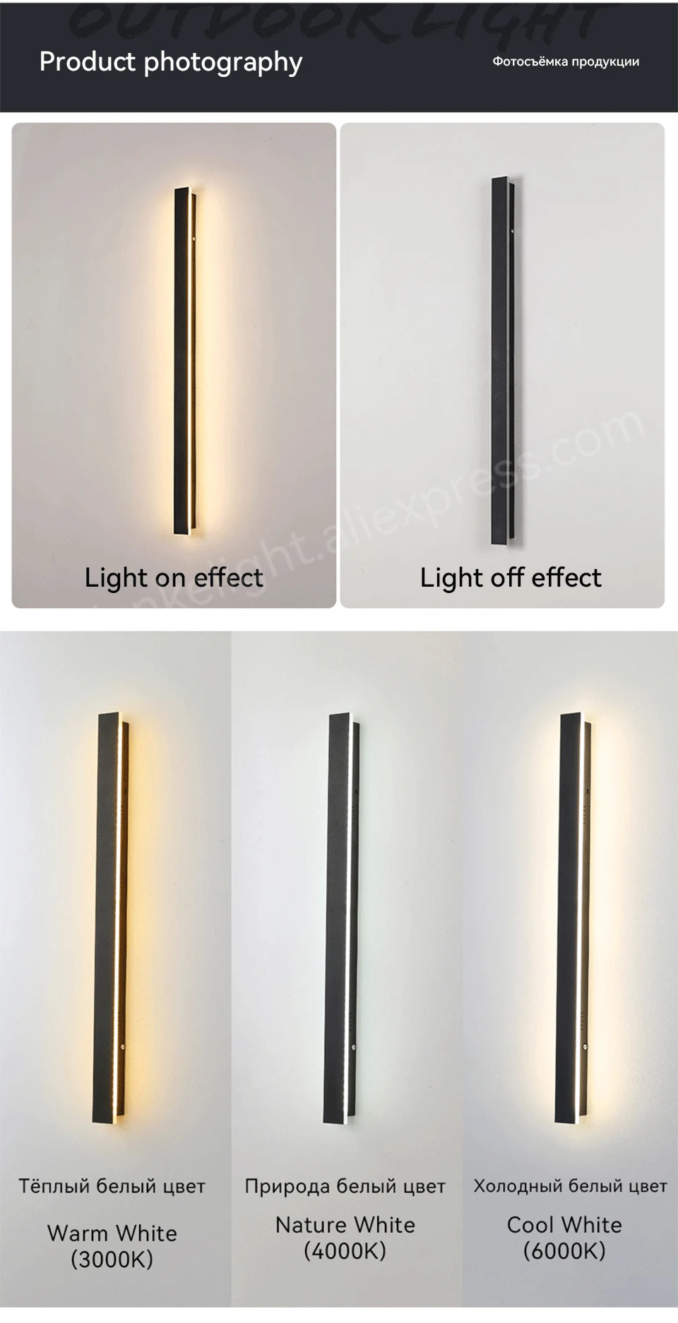 Waterproof Outdoor Wall Light, Modern LED IP65 Wall Lamp, Rainproof Outdoor Decorations