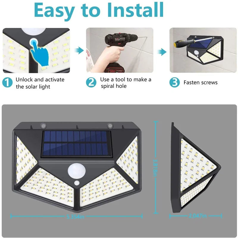 outdoor solar powered lamp