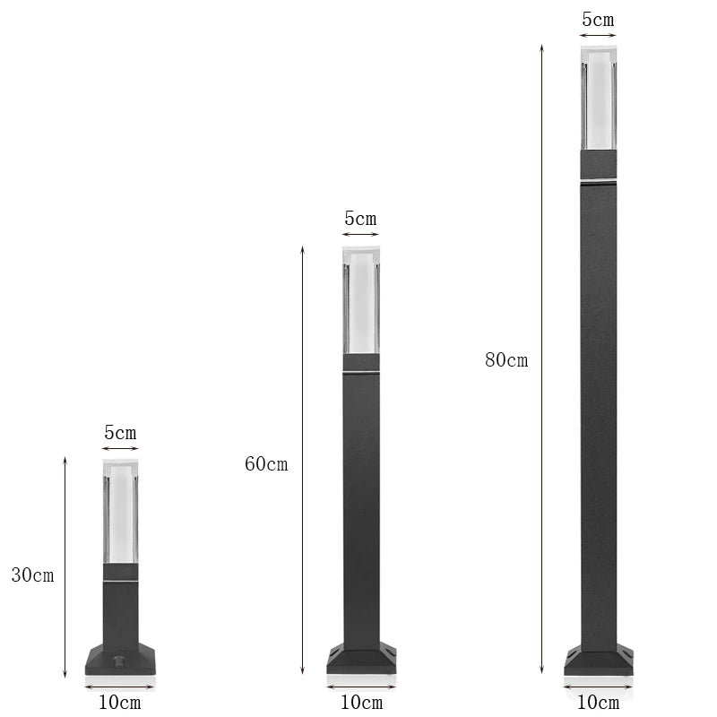 IP65 Waterproof Outdoor LED Garden Light Acrylic Aluminum Lawn Lamp