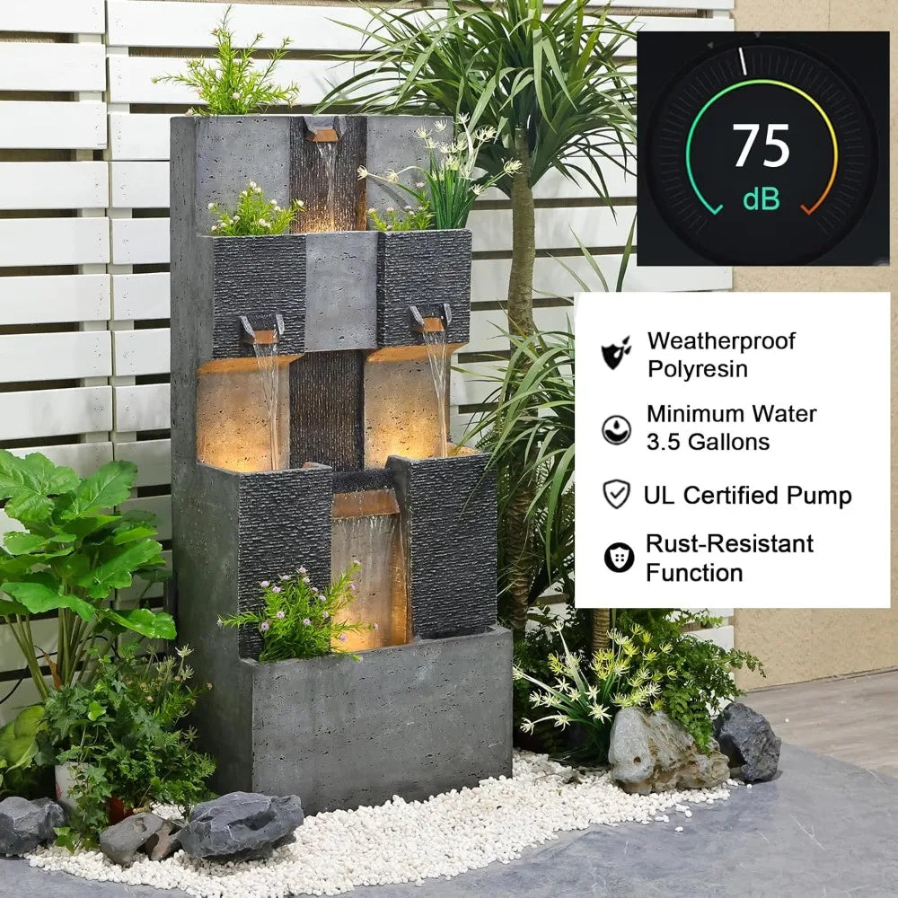 Outdoor Water Fountains for Garden, Backyard, Porch and Home Art Decor