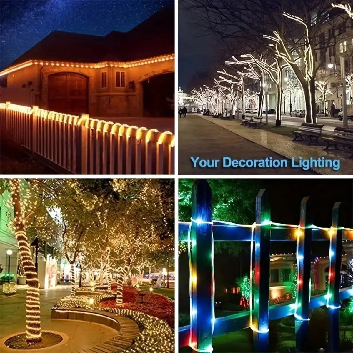 Solar Powered Waterproof Outdoor LED Fence Lights for Home Decor