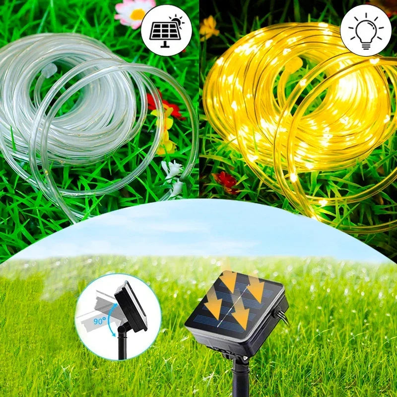 Solar Powered LED String Light Outdoor Decoration for Exterior Decoration