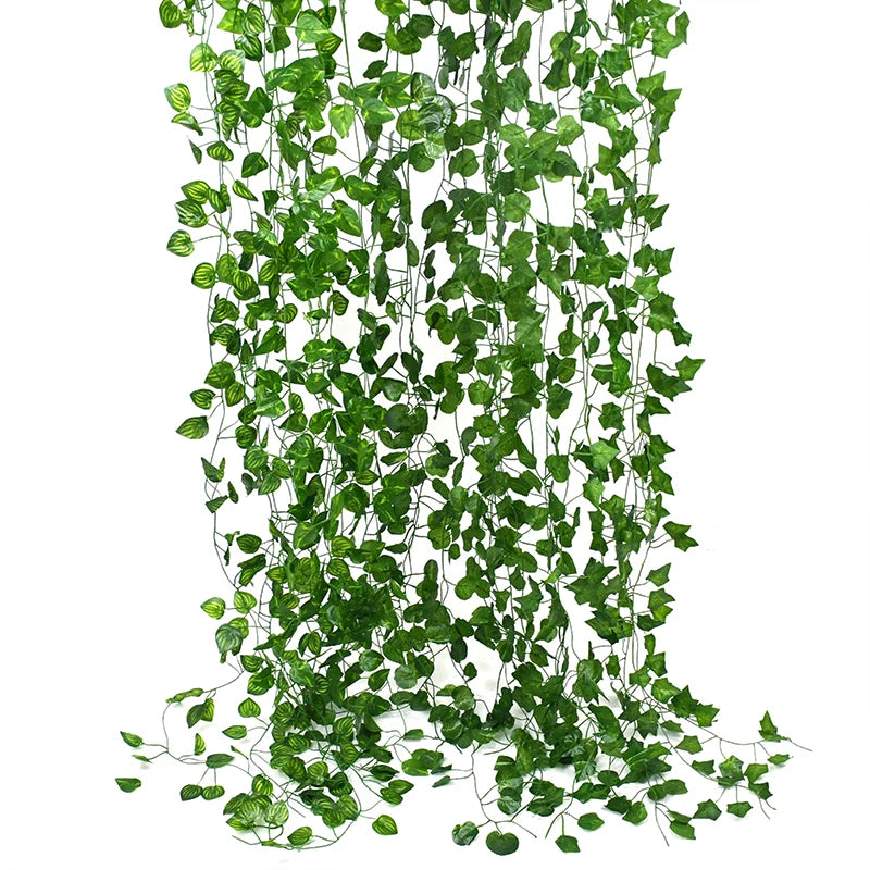 Artificial Plant Green Ivy Leaves Silk Wreath Wall Hanging for Decoration