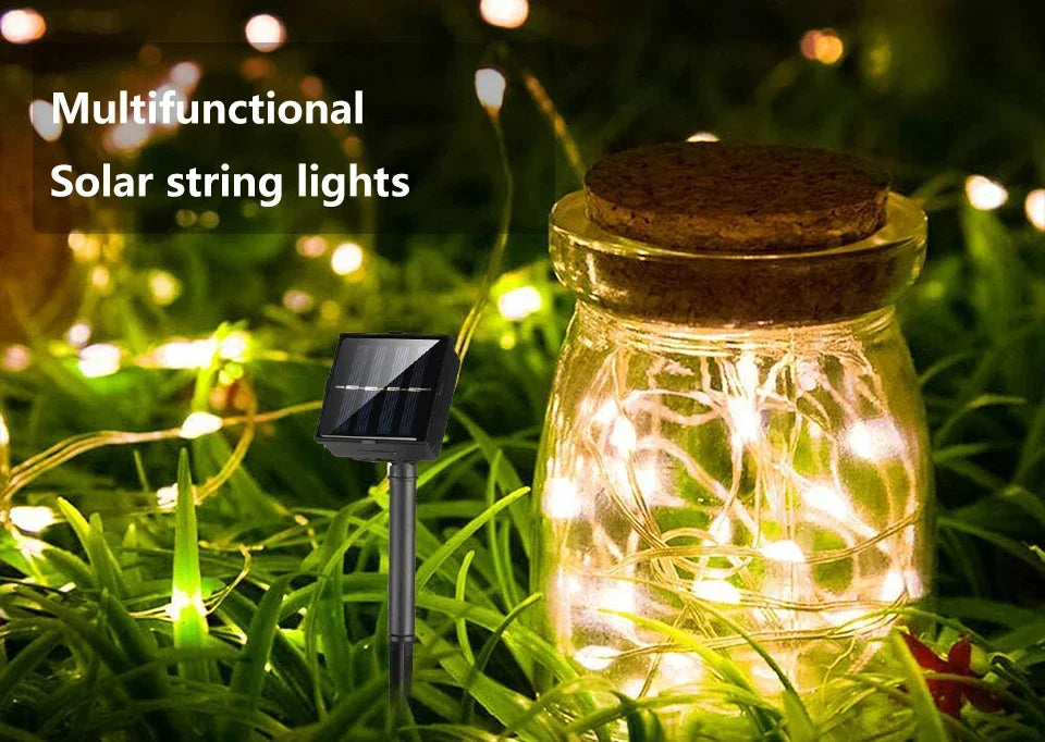 Solar Powered LED Outdoor Fairy Lights Waterproof