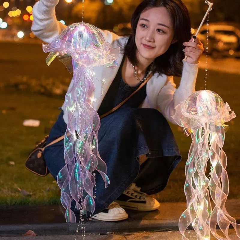 Jellyfish Night Light Portable Flower Lamp