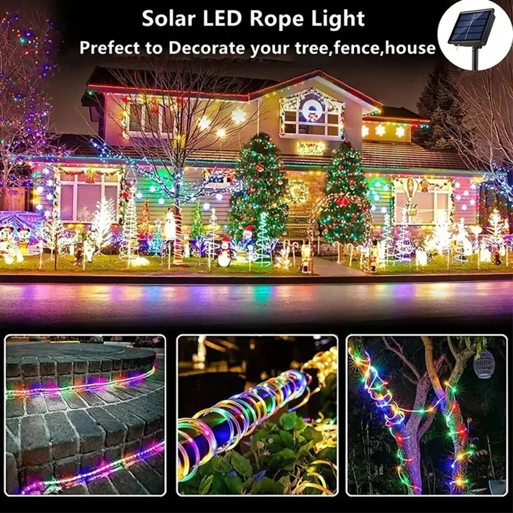 Solar Powered LED String Light Outdoor Decoration for Exterior Decoration