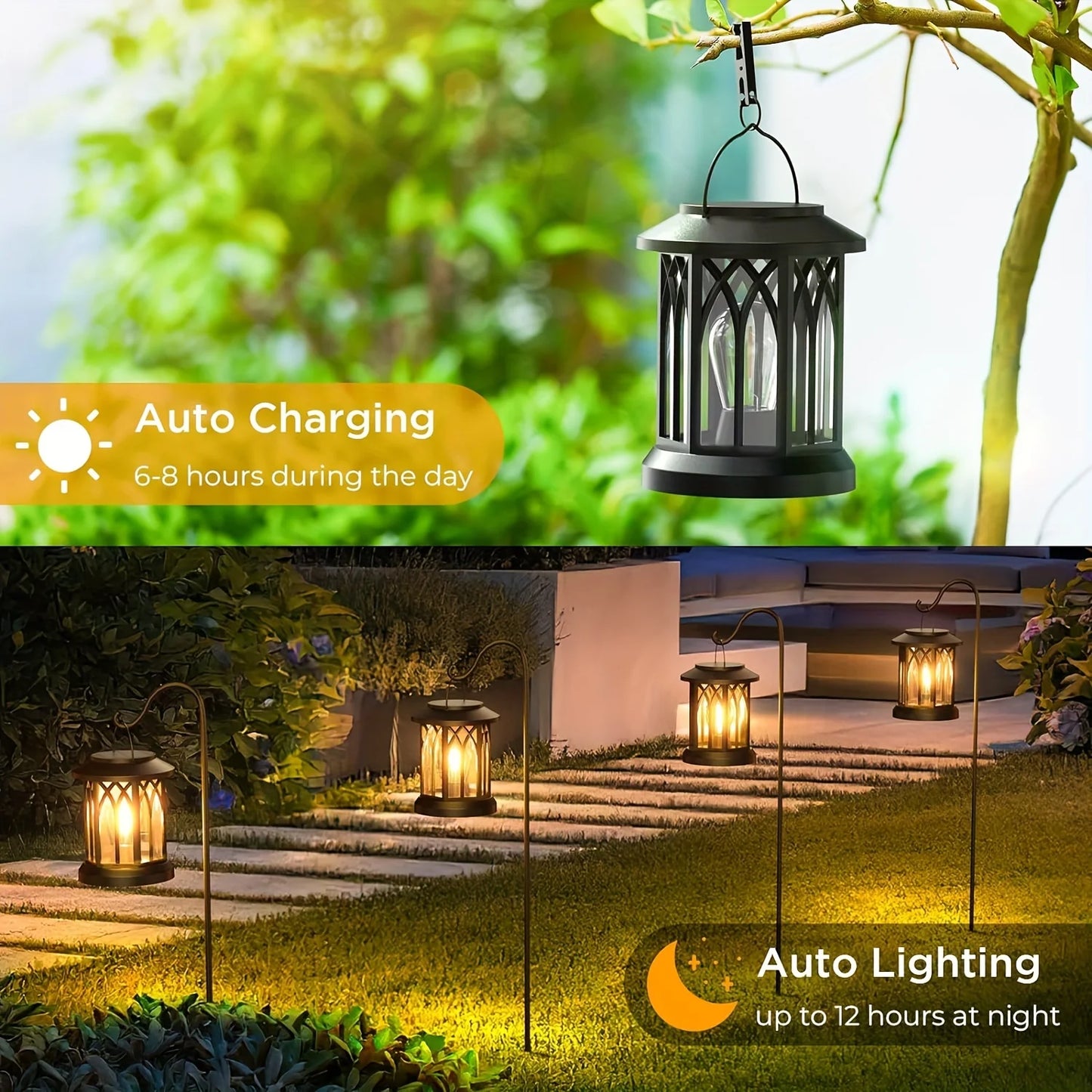 Solar Lights for Outdoor and Garden Decoration (Warm Light)