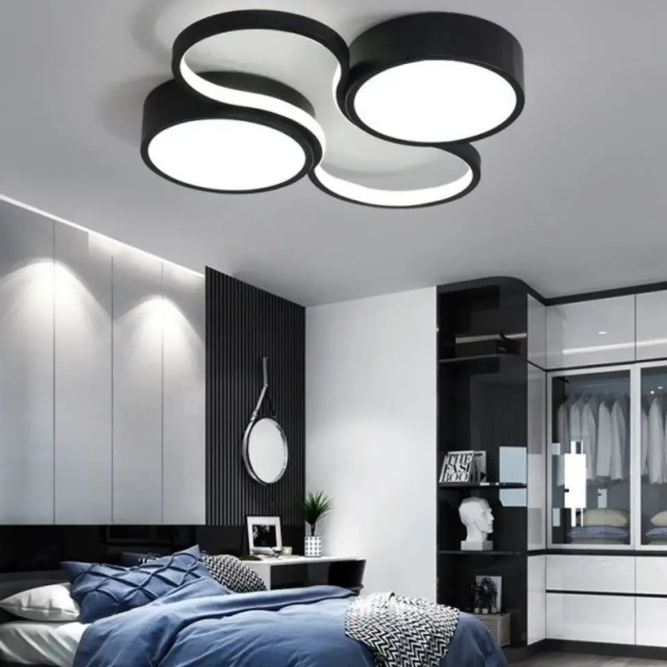 LED Round Ceiling Lamp for Bedroom, Simple Modern Nordic Style Gold Lighting