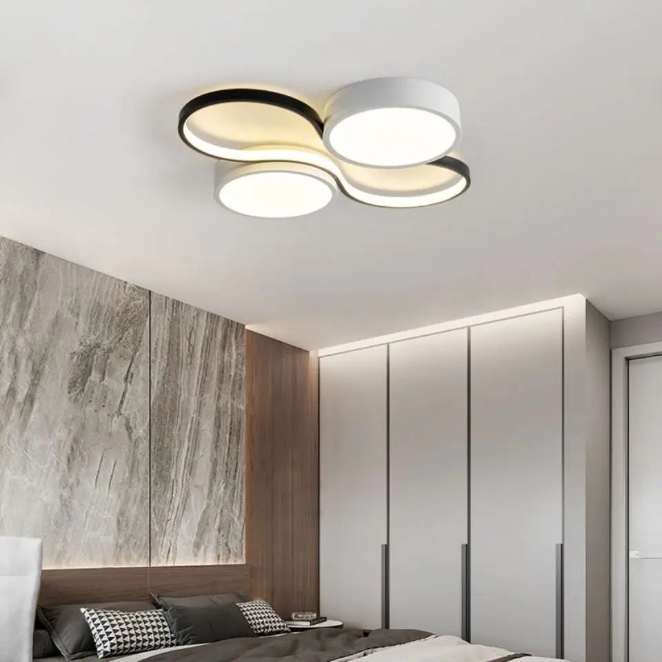 LED Round Ceiling Lamp for Bedroom, Simple Modern Nordic Style Gold Lighting