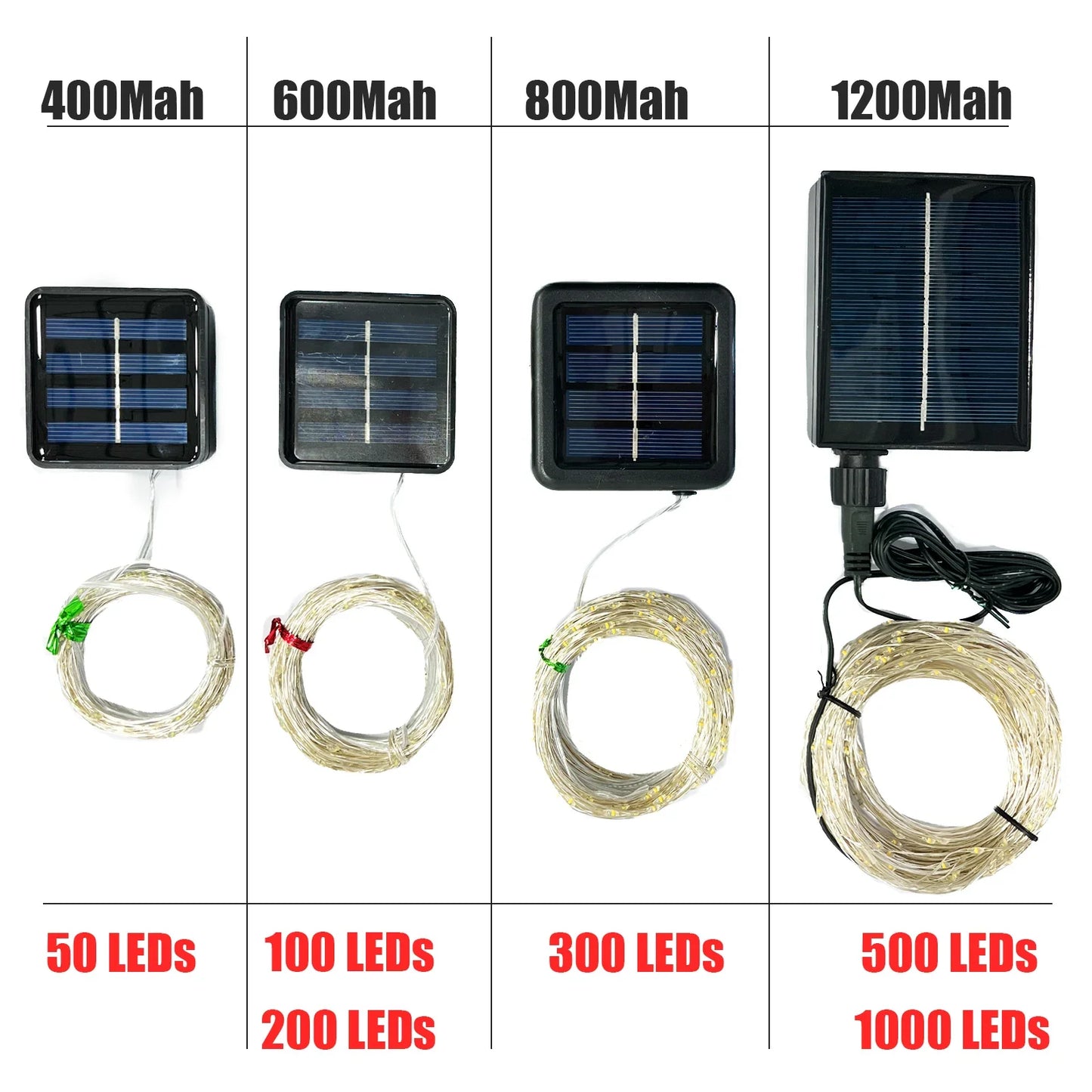 Solar Powered LED Outdoor Fairy Lights Waterproof