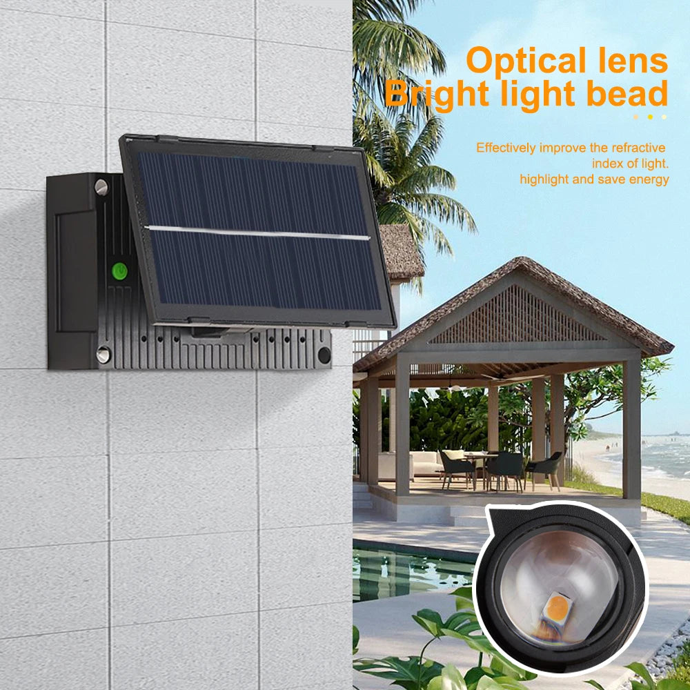 Solar Powered Fence Lights, Waterproof Outdoor Wall Light