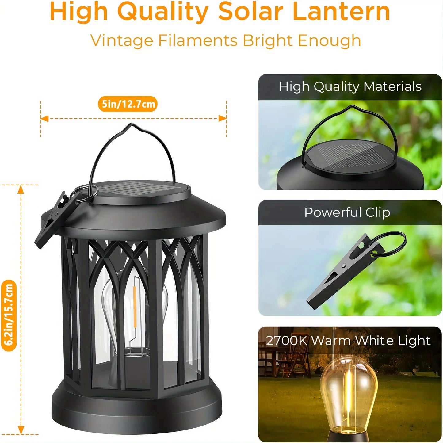 Solar Lights for Outdoor and Garden Decoration (Warm Light)