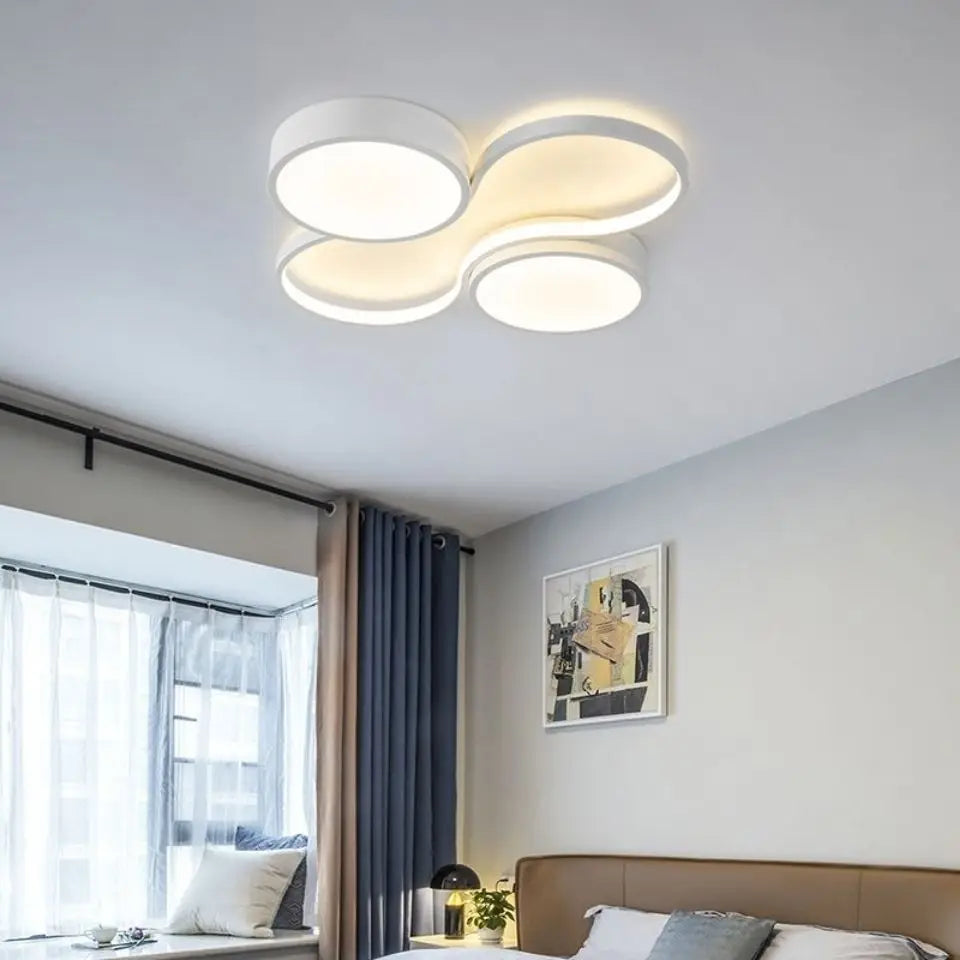 LED Round Ceiling Lamp for Bedroom, Simple Modern Nordic Style Gold Lighting